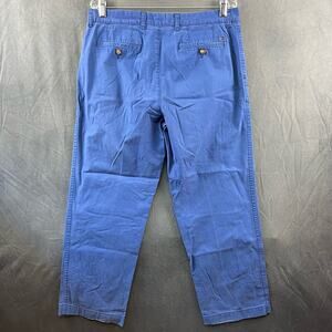 Tommy Hilfiger 33x30 Flat Front Chino Casual Blue Pants Classic Fit Preppy